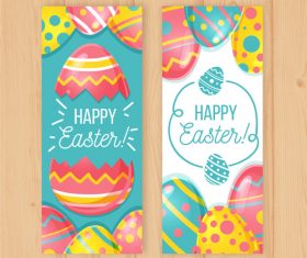 Banner easter greeting card vector