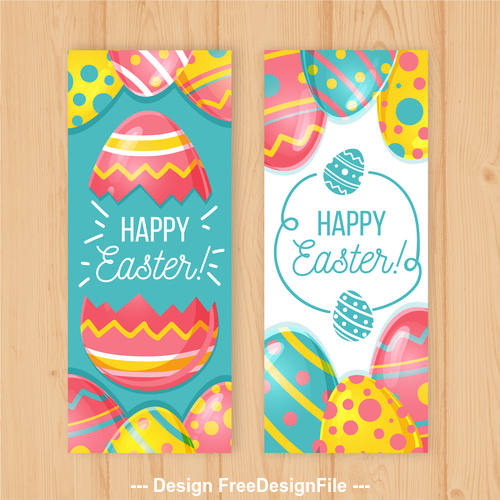 Banner easter greeting card vector