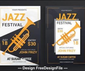 Banner jazz festival poster vector