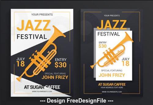 Banner jazz festival poster vector