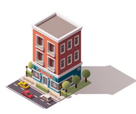Barbershop building vector