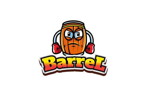 Barrel mascot logo vector