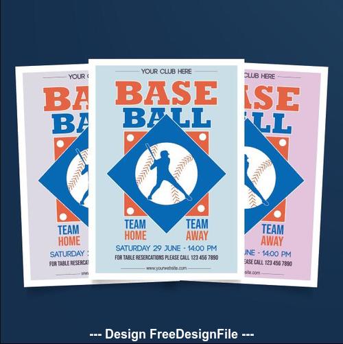 Base ball poster vector