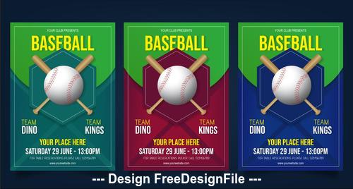 Baseball banner poster vector