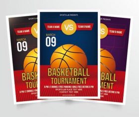 Basketball tournament poster vector