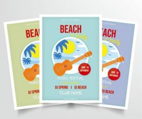 Beach music performance poster vector