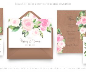 Beautiful wedding invitations template vector