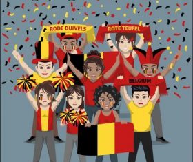 Belgium fan club vector