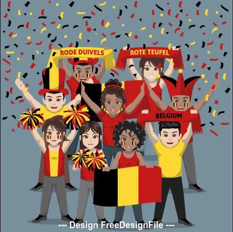 Belgium fan club vector
