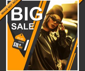 Big sale cover template design vector