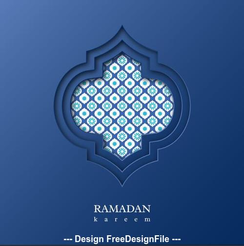 Blue background beautiful muslim illustrations vector