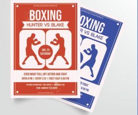 Boxing tournament poster vector