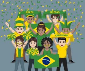 Brazil fan club vector