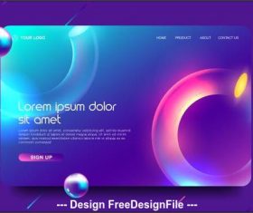 right background landing page website vector design