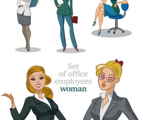 Busimess woman cartoon illustration vector