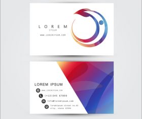 Business card front and back template design vector