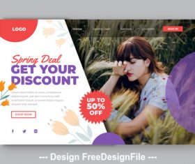 Business sale page template vector