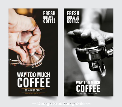 Cafe promotion image flyer vector