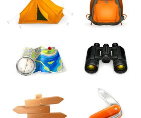 Camping adventure tool vector