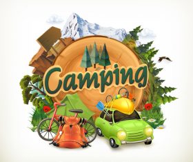 Camping vector illustration