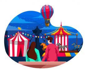 Carnaval flat illustration vector