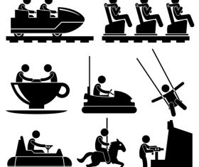 Carnie matchstick men vector