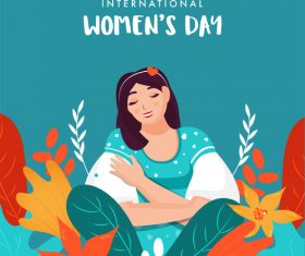 Cartoon Illustration March 8 Womens Day vector