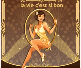 Cartoon cover illustration vector