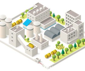 Cartoon factory vector