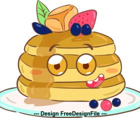 Cartoon pastry illustration vector