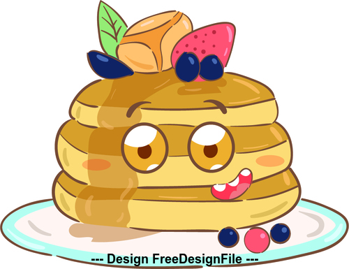 Cartoon pastry illustration vector