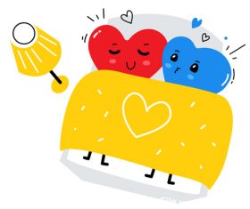 Cartoon valentines hearts illustration vector