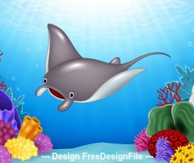Catfish cartoon illustration vector