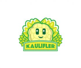 Cauliflower mascot logo vector