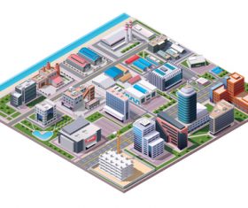City building layout vector