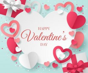 Clipart valentines day greeting card vector