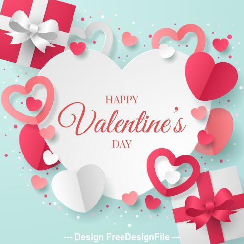 Clipart valentines day greeting card vector