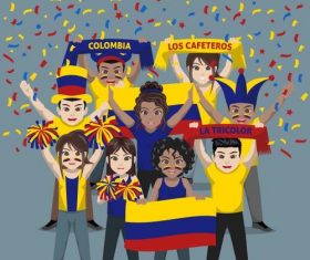 Colombia fan club vector