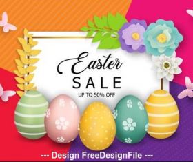 Colorful background easter egg vector