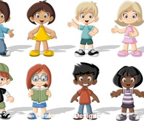 Colorful kids vector