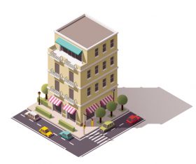 Commercial building vector