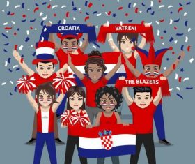 Croatia fan club vector