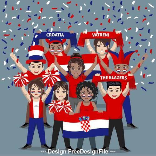 Croatia fan club vector