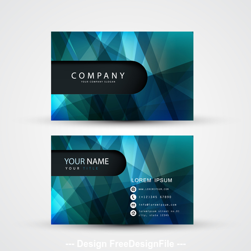 Cross abstract pattern business card template design vector