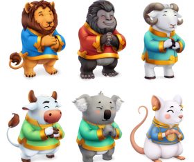 Cute animal icon vector