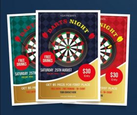 Darts night poster vector