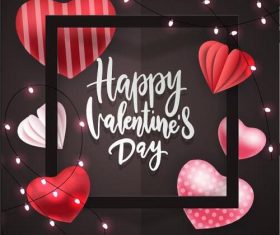 Decorative beautiful Valentines day card vector