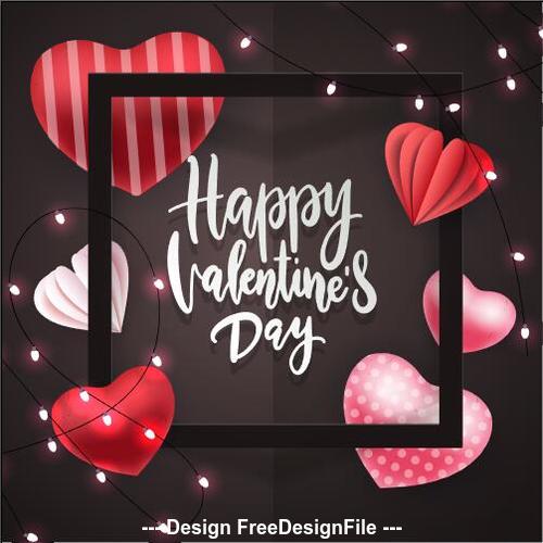 Decorative beautiful Valentines day card vector