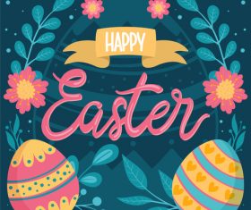 Decorative easter egg pattern background vector