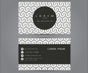 Decorative pattern business card template design vector